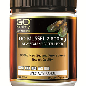 Go Mussel 2600 Nz Green Lip. 300Cap