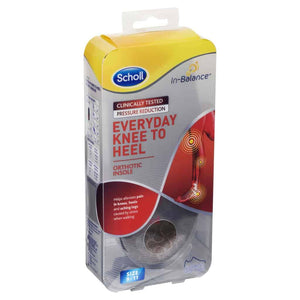 Scholl In-Bal Insole Knee To Heel L - Enhanced Foot Comfort and Stability