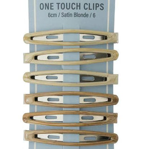 Mae One Touch Clip - Satin Blond, 6cm with a Special Feature of Easy One Touch Clip
