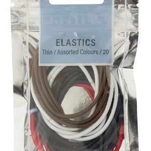 Mae Elastic Thin Colours Assorted 20 Pack of 20 Pieces