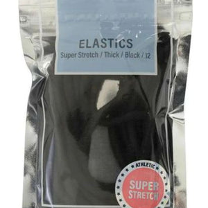 Mae 40-2203Bk Elast. Thick Black 12 Rubber Bands