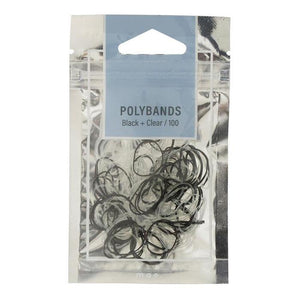 Mae Elastic Poly Black Clear - Pack of 100 Pieces