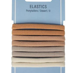 Mae's Elastic Ponytailers in Desert (Pack of 8)