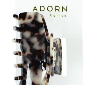 Mae 41-2402 Claw Clip in Tortoise Shell with Square Edge