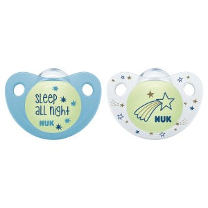 Nuk Glow In Dark Sil Sooth. Sz3 2Pk