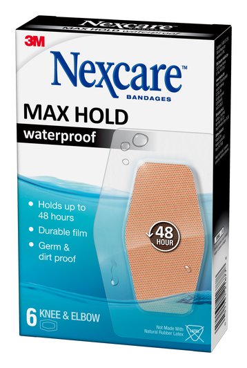 Nexcare Max Hold WaterProof Knee & Elbow 6