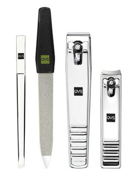 QVS 10-1036 Clipper Set - Precision Hair Cutting Tool with 4 Pieces