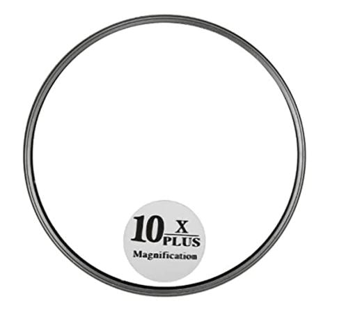 QVS 10-2051 Magnifying Mirror - 10x Magnification for Perfect Makeup and Skincare Routine