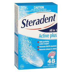 Steradent Tabs Active Plus 48s