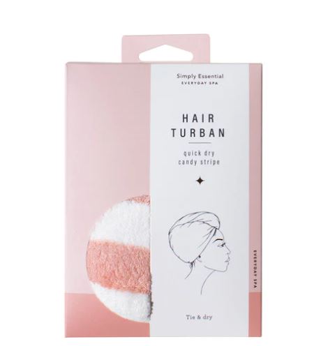Quick Dry Turban in Candy Stripe by Simply Essential