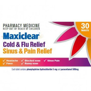 Maxiclear Cold & Flu Sinus & Pain 30s