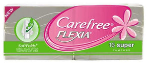 Carefree Flexia Super Tampons 16s