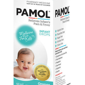 Pamol Infant Drops Colourfree 50mg/1ml 60ml