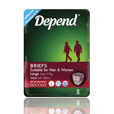 Depend Fitted Briefs Large 8Pk