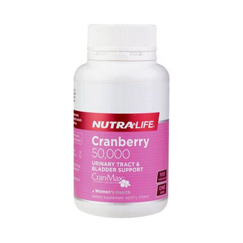 Nutralife Cranberry 50000 - Urinary Tract Health Support Supplement with 100 Capsules