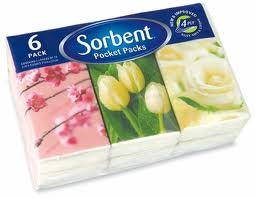 Sorbent Pocket Packs White 10's X 6