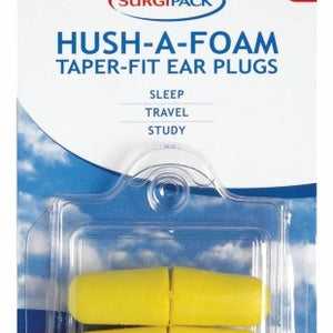 Surgipack Ear Plugs Hushafoam Tapered Super 2 Pairs