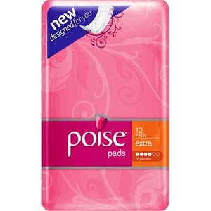 Poise Pads Extra 12s