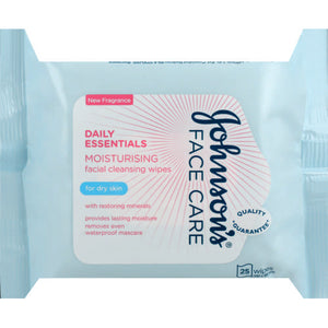 Johnsons And Johnsons Daily Essential Facial Wipes Clear Skin 25s