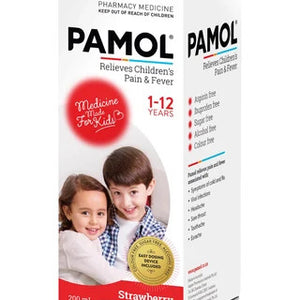 Pamol All Ages Strawberry Colourfree 250mg/5ml 200ml