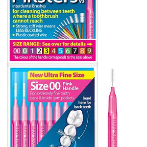 Piksters Interdental Ultrafine Pink Size 00 10Pk