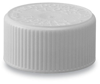 Packtech 28mm Crc Cap White 100Pk