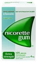 Nicorette Gum Classic 4mg 105