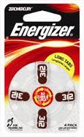 Energizer Battery Hearing Aid Az312 4Pk