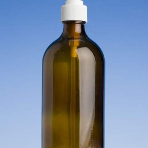 Mission Bottle Brown Amber Plastic 50ml with White Pump