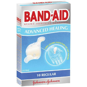 Bandaid Advanced Healing Plasters Regular 10Pk