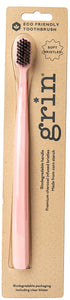 Grin Biodegradable Toothbrush Rose Pink Soft