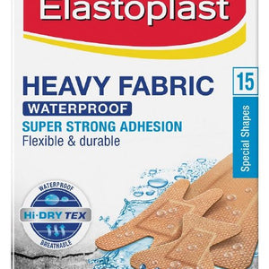 Elastoplast Extra Tough Fabric Waterproof Assorted Strips 15s