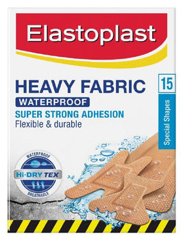 Elastoplast Extra Tough Fabric Waterproof Assorted Strips 15s