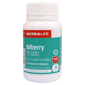 Nutralife Bilberry 10000 + Lutein 30s