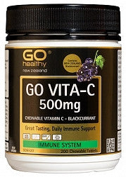Go Healthy Vita-C 500mg Blackcurrent Chewable 100s