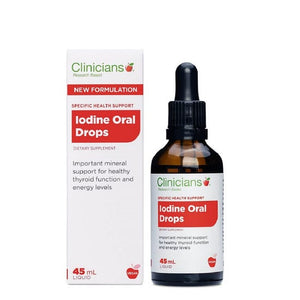 Clinicians Iodine Oral Drops - Liquid Iodine Supplement (45ml)