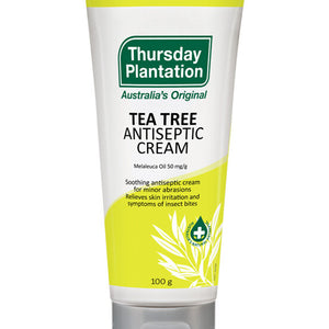 Thursday Plantation Antiseptic Cream for Cuts, Abrasions, and Minor Burns - 100g Size